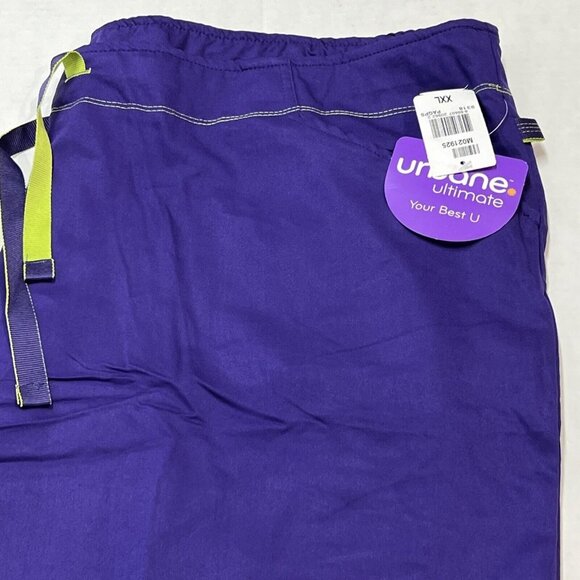 Urbane Women XXL Performance Tailored Fit Stretch 6-Pkt Cargo Scrub Pants Purple - Picture 2 of 9